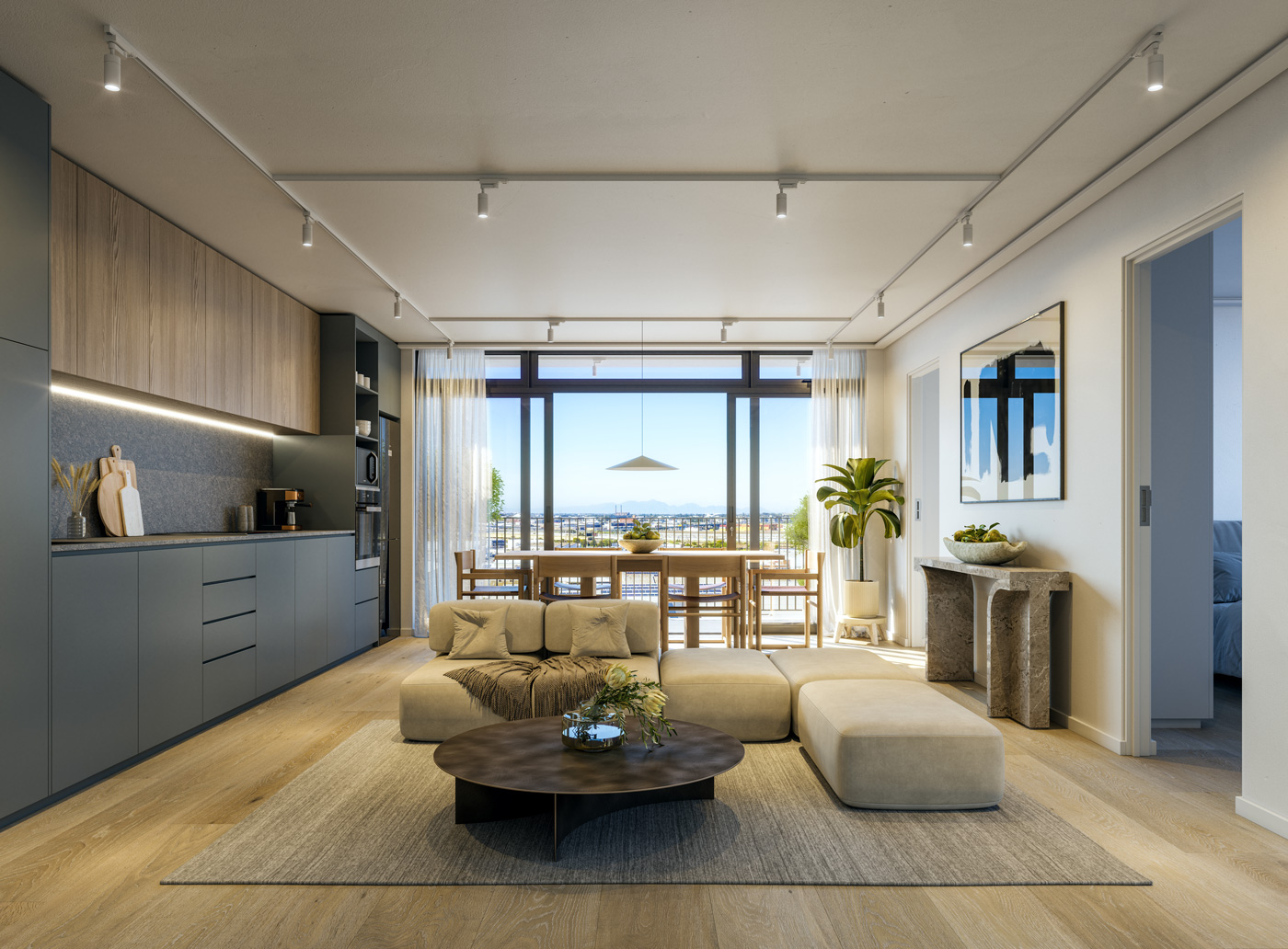 Maritime Place three bedroom apartment interior
