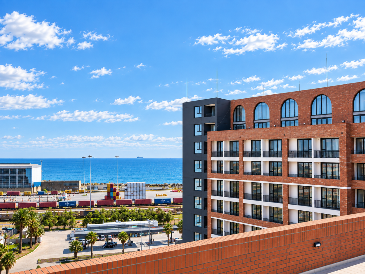 Maritime Place brick building and ocean outlook